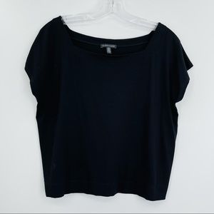 Eileen Fisher boxy crop t shirt lagenlook